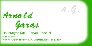 arnold garas business card